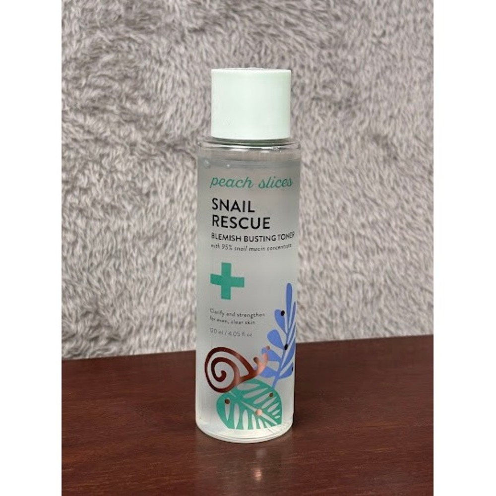 Peach Slices Snail Rescue Blemish Busting Toner 95% Snail Mucin 4.05oz New